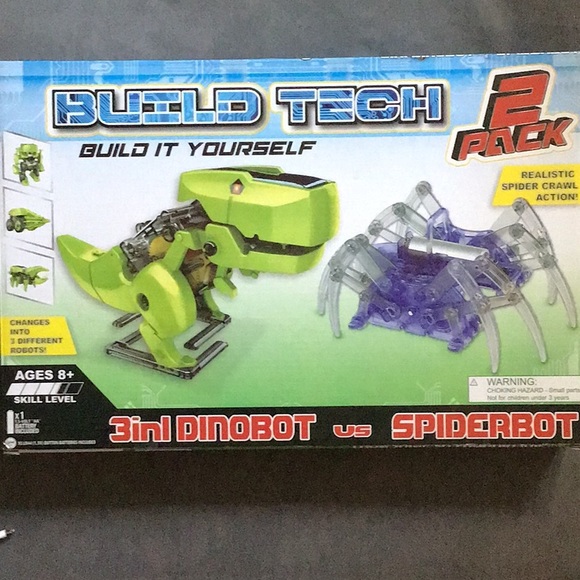 BUILD TECH Other - 🌟DONATED🌟Build Tech‘Build-it-Yourself’Toy Dino vs.Spider 🔋⚡️Batteries incl.